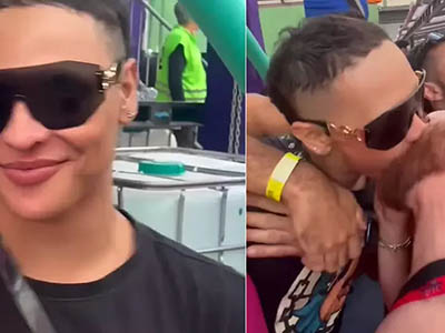 Pabllo Vittar é flagrada beijando participantes de festa gay no Rio